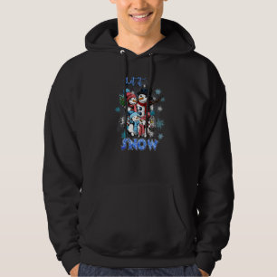 Great Winter Season Let It Snow Snowman Family Por Hoodie