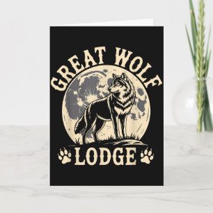 Great Wolf Lodge Howling Wolf Full Moon Nature Sce Card
