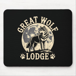 Great Wolf Lodge Howling Wolf Full Moon Nature Sce Mouse Mat