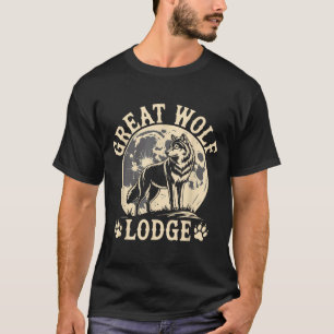Great Wolf Lodge Howling Wolf Full Moon Nature Sce T-Shirt