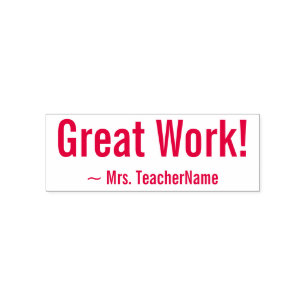 "Great Work!" Assignment Grading Rubber Stamp