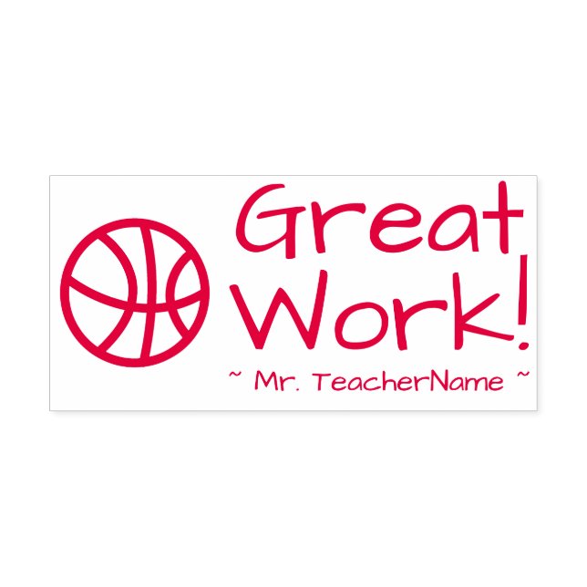 "Great Work!" Marking Rubber Stamp (Design)