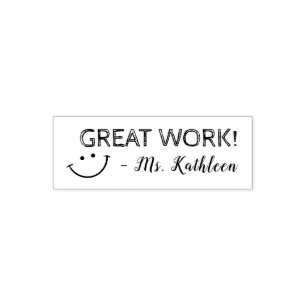 Great Work   Personalised Teachers Self-inking Stamp