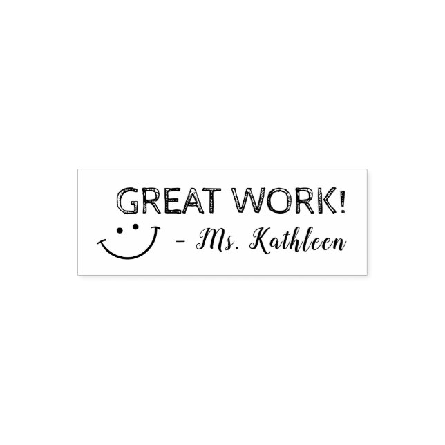 Great Work | Personalised Teachers Self-inking Stamp (Design)