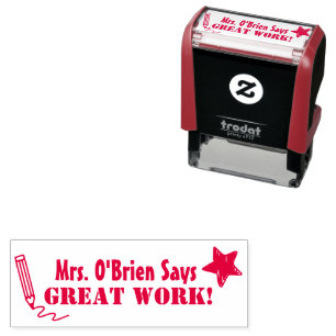 Great Work   Personalised Teachers  Self-inking Stamp