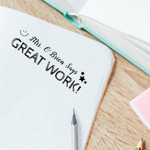 Great Work   Personalised Teachers Self-inking Stamp