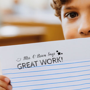 Great Work | Personalised Teachers Self-inking Stamp