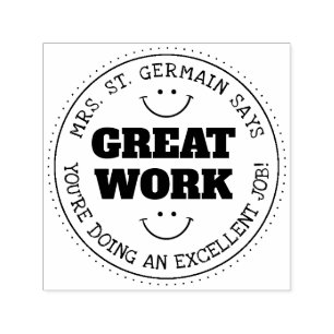 Great Work Personalised Teachers Self-inking Stamp
