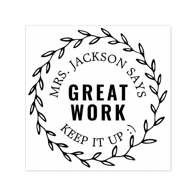 Great Work | Personalised Teachers Self-inking Stamp (Design)