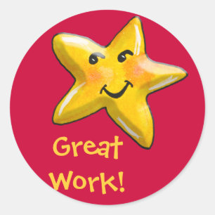 Great Work Star Sticker