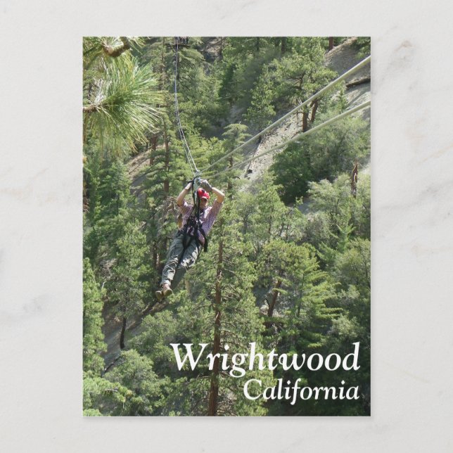 Great Wrightwood Zip Line Postcard! Postcard (Front)