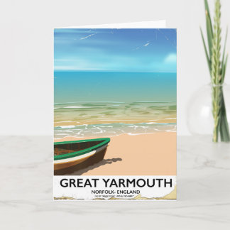 Great Yarmouth, Norfolk, Seaside travel poster Holiday Card