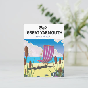 Great Yarmouth seaside travel poster. Postcard