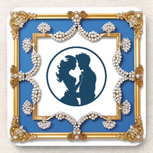 Great your own Luxury Golden Frame Coaster (Front)