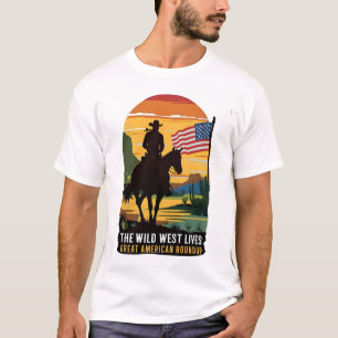 greate american roundup shirt, western attire for  T-Shirt