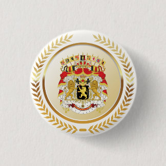 Greater Coat of Arms of Belgium 3 Cm Round Badge
