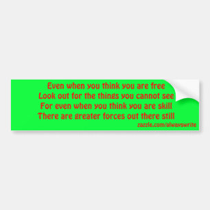 Greater forces bumper sticker