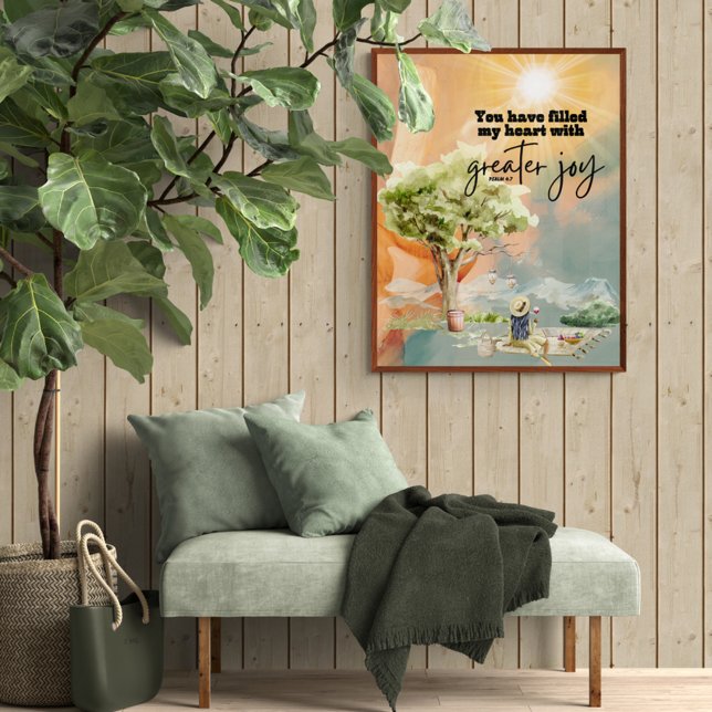 Greater Joy Bible Verse Psalm 4 7 Poster (Creator Uploaded)