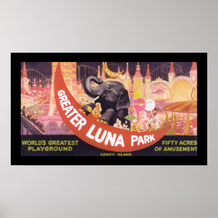Greater Luna Park (border) Poster