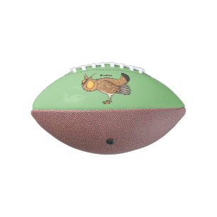 Greater prairie chicken cartoon illustration american football