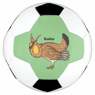 Greater prairie chicken cartoon illustration football