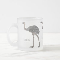 Greater rhea bird cartoon illustration