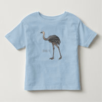 Greater rhea bird cartoon illustration 