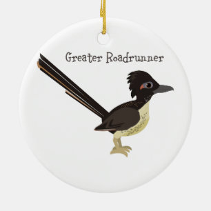 Greater Roadrunner Ceramic Tree Decoration