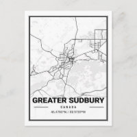 Greater Sudbury Ontario Canada Travel City Map
