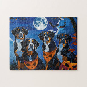 Greater Swiss Halloween Spooky Jigsaw Puzzle