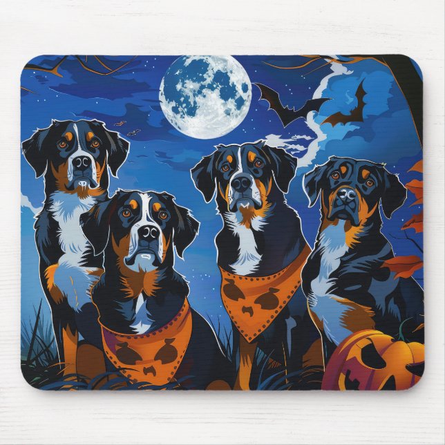 Greater Swiss Halloween Spooky Mouse Mat (Front)