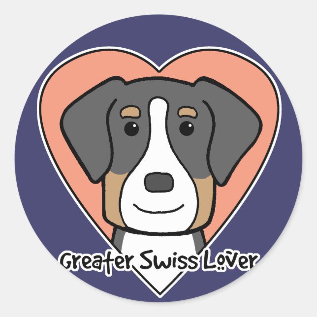 Greater Swiss Lover Classic Round Sticker (Front)