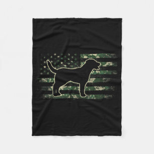 Greater Swiss Mountain Camouflage American Flag Fleece Blanket
