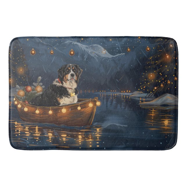 Greater Swiss Mountain Christmas Festive Voyage Bath Mat (Front)