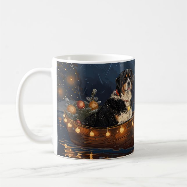 Greater Swiss Mountain Christmas Festive Voyage Coffee Mug (Left)