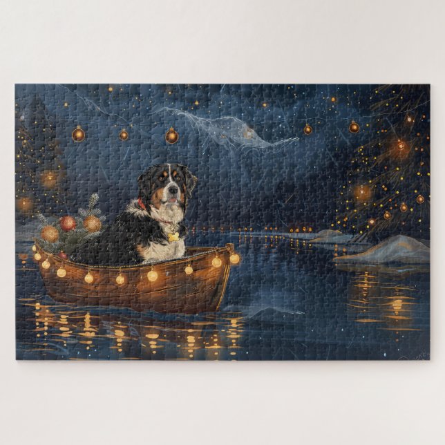 Greater Swiss Mountain Christmas Festive Voyage Jigsaw Puzzle (Horizontal)