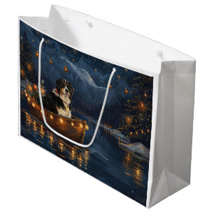 Greater Swiss Mountain Christmas Festive Voyage Large Gift Bag