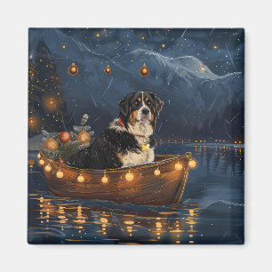 Greater Swiss Mountain Christmas Festive Voyage Magnet