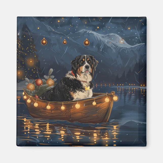 Greater Swiss Mountain Christmas Festive Voyage Magnet (Front)