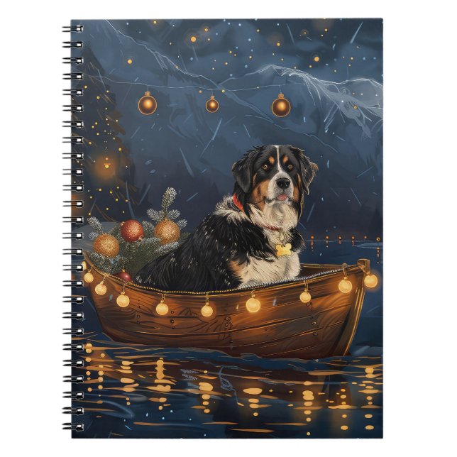 Greater Swiss Mountain Christmas Festive Voyage Notebook (Front)