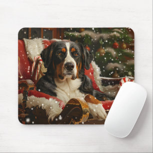 Greater Swiss Mountain Dog Christmas Festive Mouse Mat