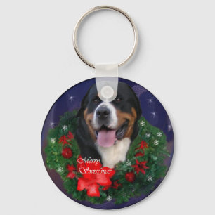 Greater Swiss Mountain Dog Christmas Gifts Key Ring