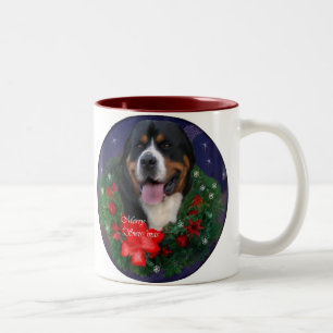 Greater Swiss Mountain Dog Christmas Gifts Two-Tone Coffee Mug