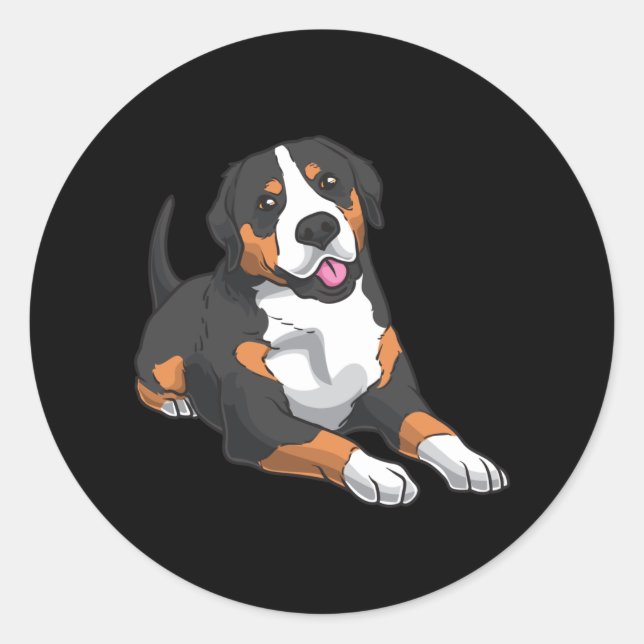 Greater Swiss Mountain Dog Classic Round Sticker (Front)