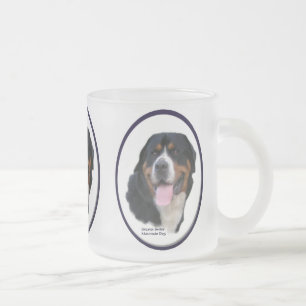 Greater Swiss Mountain Dog Gifts Frosted Glass Coffee Mug