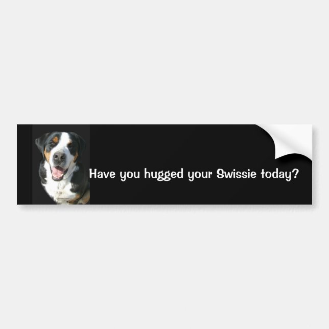 Greater Swiss Mountain Dog: Happy Bumper Sticker (Front)
