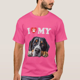 Greater Swiss Mountain Dog I Heart My Dog Funny Do T-Shirt