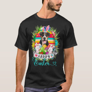 Greater Swiss Mountain Dog In Easter Eggs Basket E T-Shirt