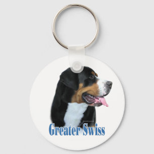 Greater Swiss Mountain Dog Name Key Ring