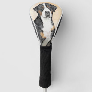 Greater Swiss Mountain Dog Painting - Original Art Golf Head Cover